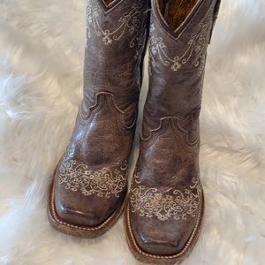 Toddler corral crater bone embroidery boots